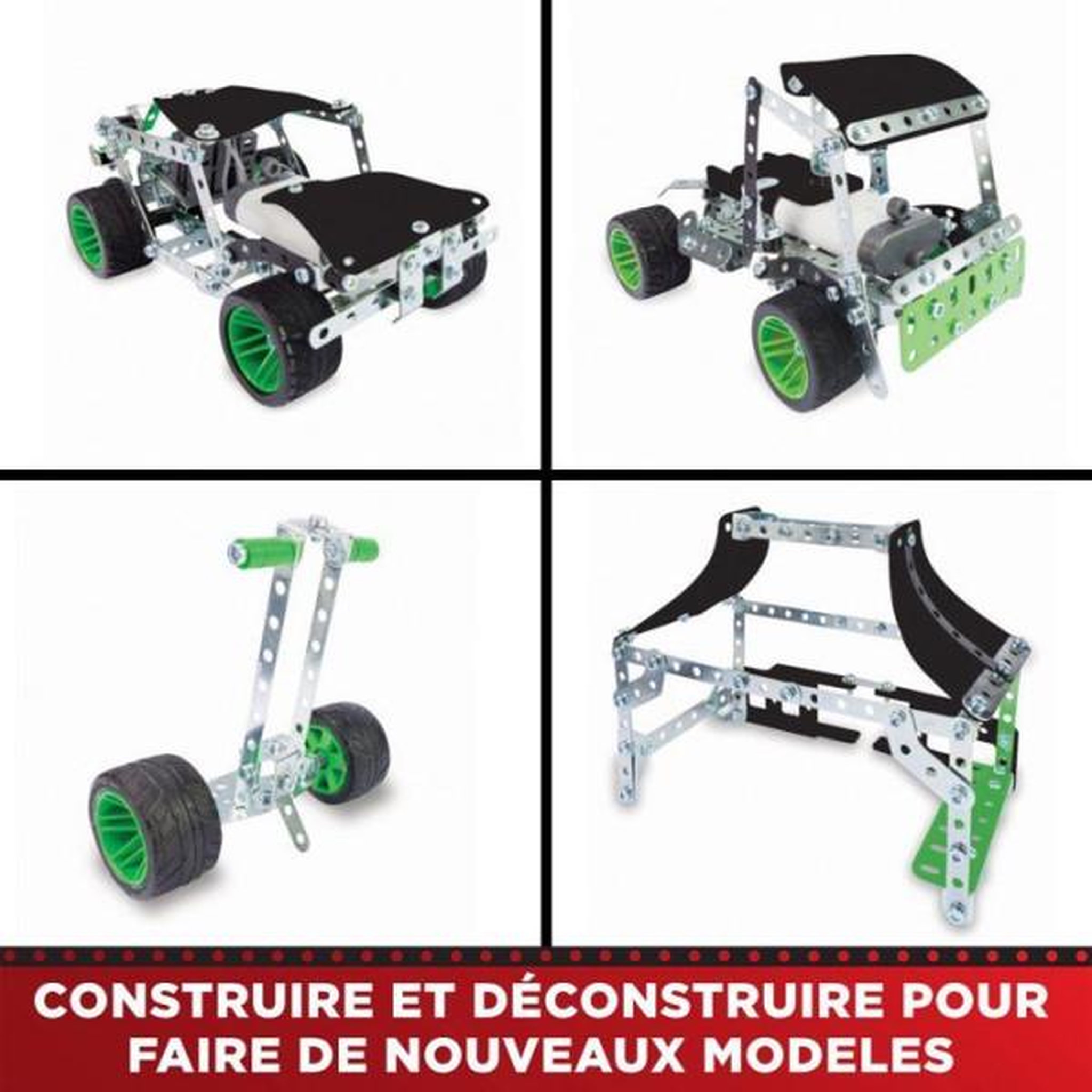 Voir la diapositive 4 : Meccano MECCANO - Jeu de construction - Métal - 390 pieces - 10 ans + - 25 modeles