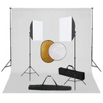 VIDAXL Kit de studio photo boîtes a lumiere toile de fond reflecteur