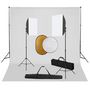 Voir la diapositive 1 : VIDAXL Kit de studio photo boîtes a lumiere toile de fond reflecteur