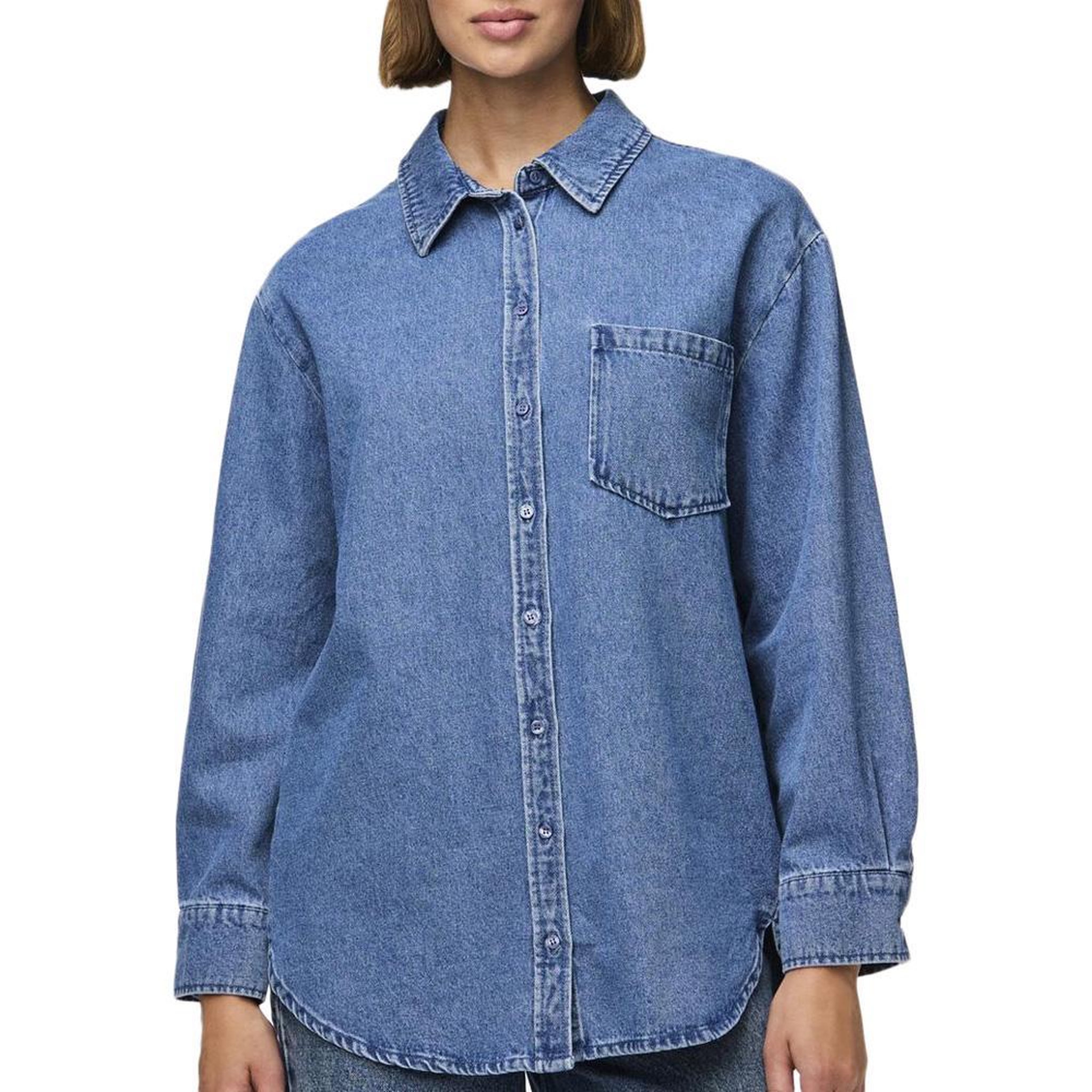 Voir la diapositive 1 : Pieces Chemise Bleu Femme Pieces Maisie