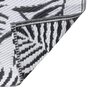 VIDAXL Tapis d'exterieur Blanc et noir 190x290 cm PP