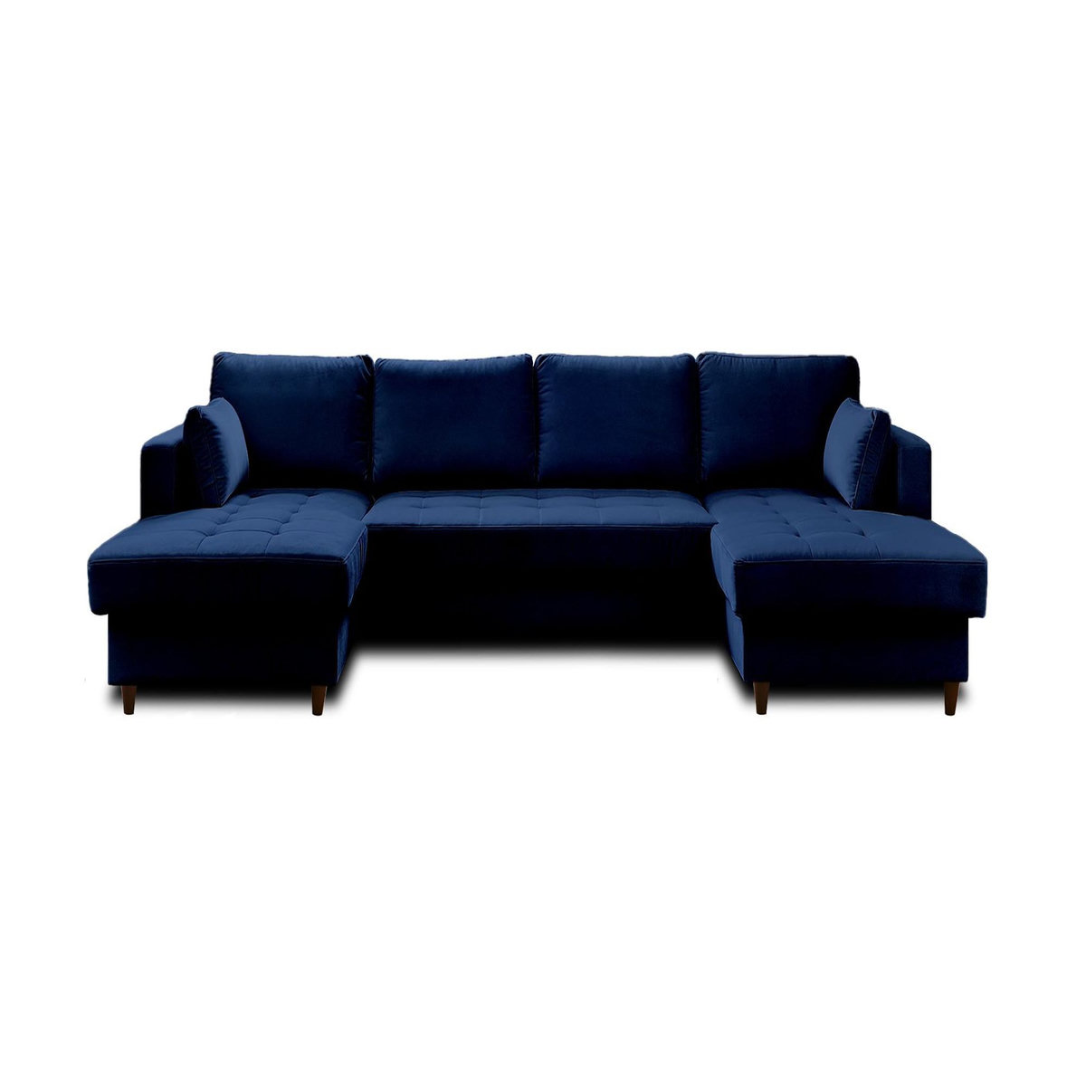 LISA DESIGN Anna - canapé panoramique en u - 7 places - convertible avec coffre - en velours