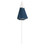 Voir la diapositive 3 : VIDAXL Parasol de jardin avec mat en acier bleu 180 cm