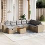 Voir la diapositive 1 : VIDAXL Salon de jardin avec coussins 9pcs melange beige resine tressee