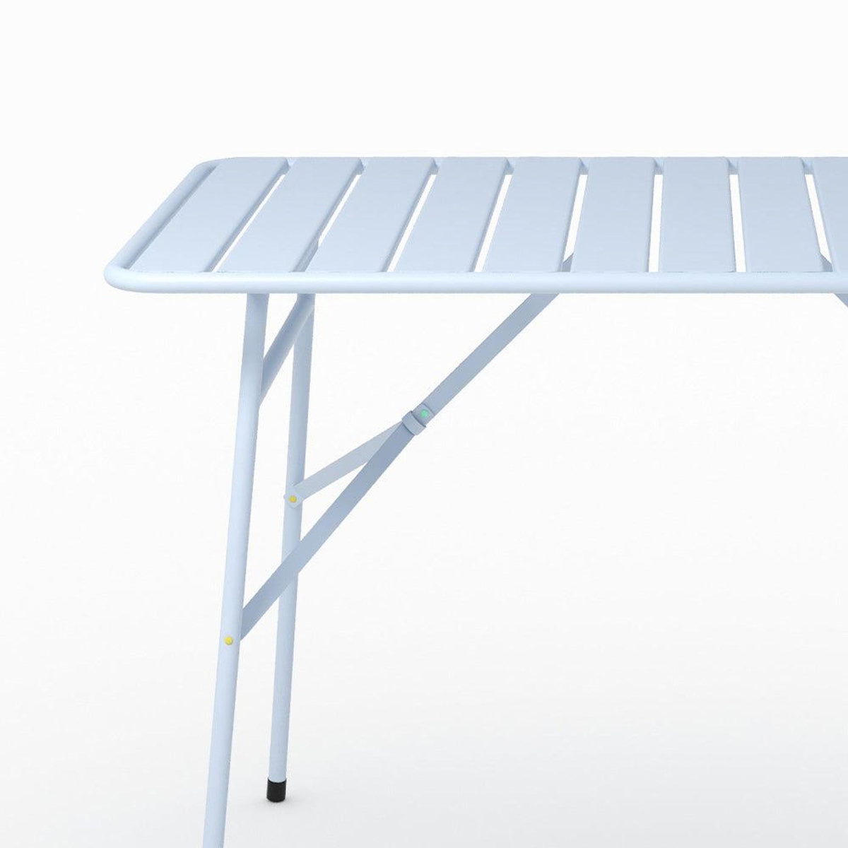 Rendez vous déco Table et chaises de jardin pliantes 4 personnes en métal bleu-Yumi