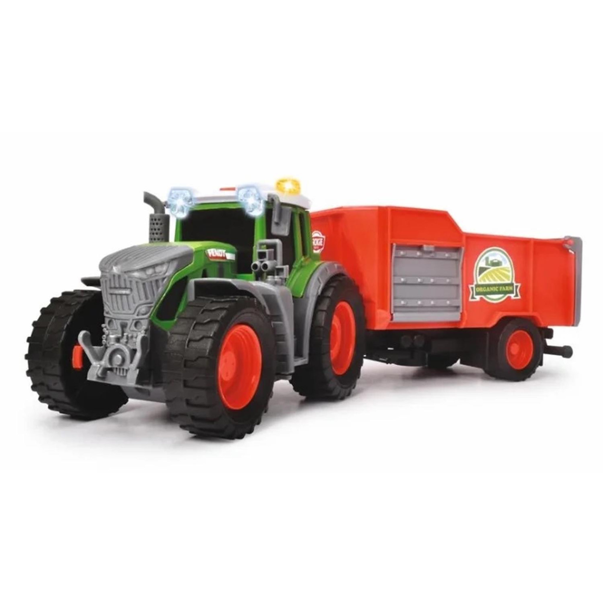 Voir la diapositive 2 : Dickie Toys Tracteur avec remorque Fendt Farm Trailer