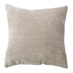 Paris Prix Coussin Déco en Velours  Chenillé  40x40cm Naturel
