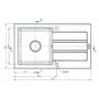 Voir la diapositive 2 : MARKET24 Évier simple Maidsinks 76 x 44 cm Gris