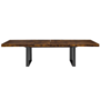 Voir la diapositive 3 : ID MARKET Table à manger extensible rectangle PHOENIX 6-12 personnes bois effet vieilli et noir 200-300 cm