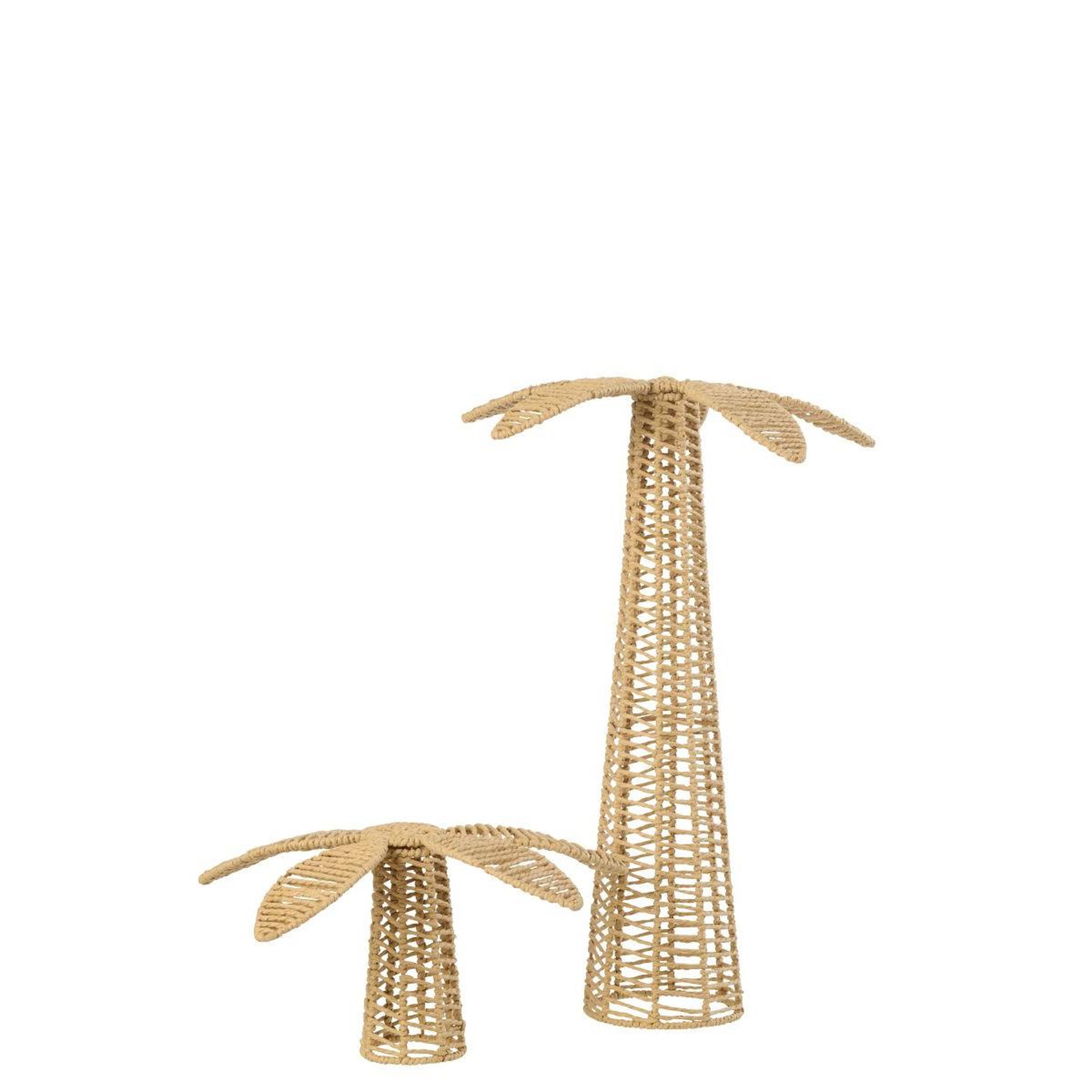 Voir la diapositive 2 : J-LINE Palmier déco en papier  coco  62cm naturel
