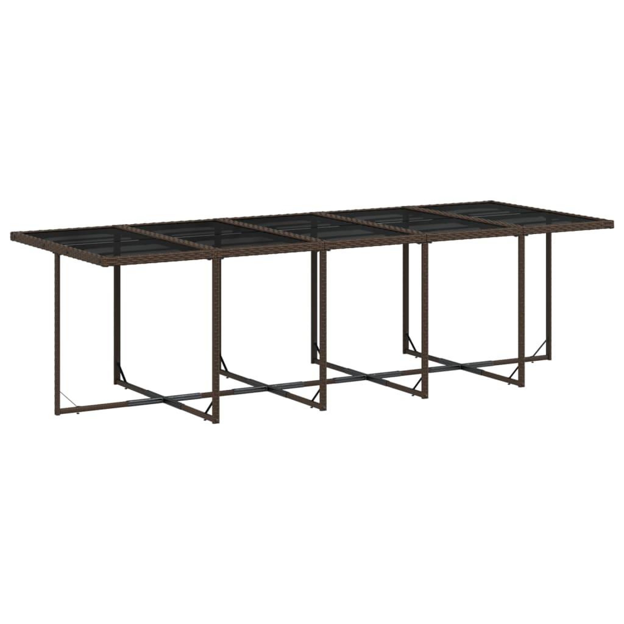 Voir la diapositive 4 : VIDAXL Ensemble a manger de jardin avec coussins 13 pcs marron rotin