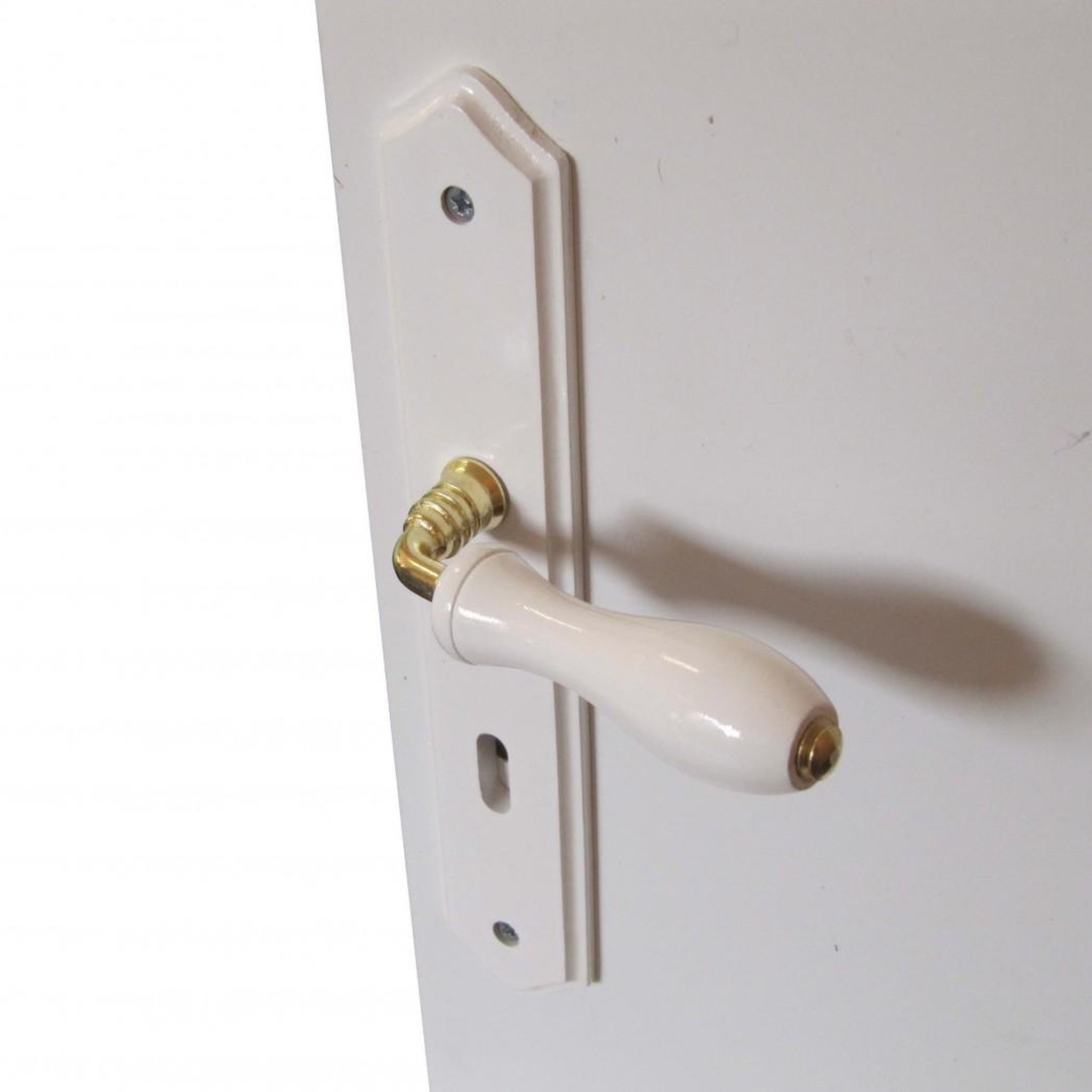 CENTRALE BRICO 2 poignées de porte Bois trou de clé, bois entraxe 195 mm