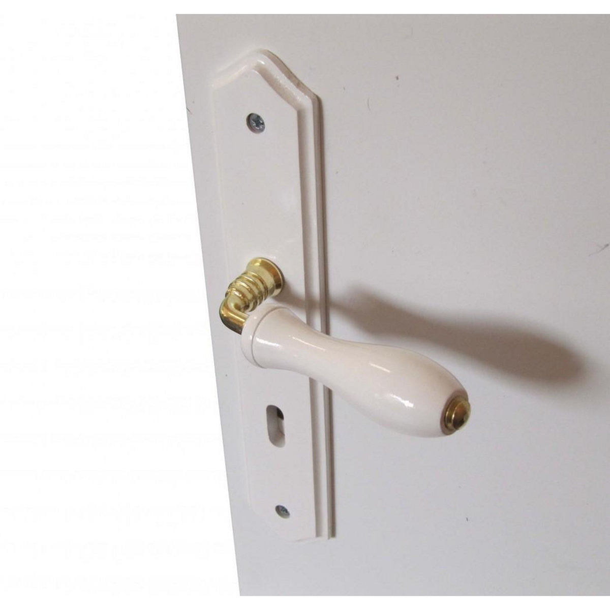 CENTRALE BRICO 2 poignées de porte Bois trou de clé, bois entraxe 195 mm