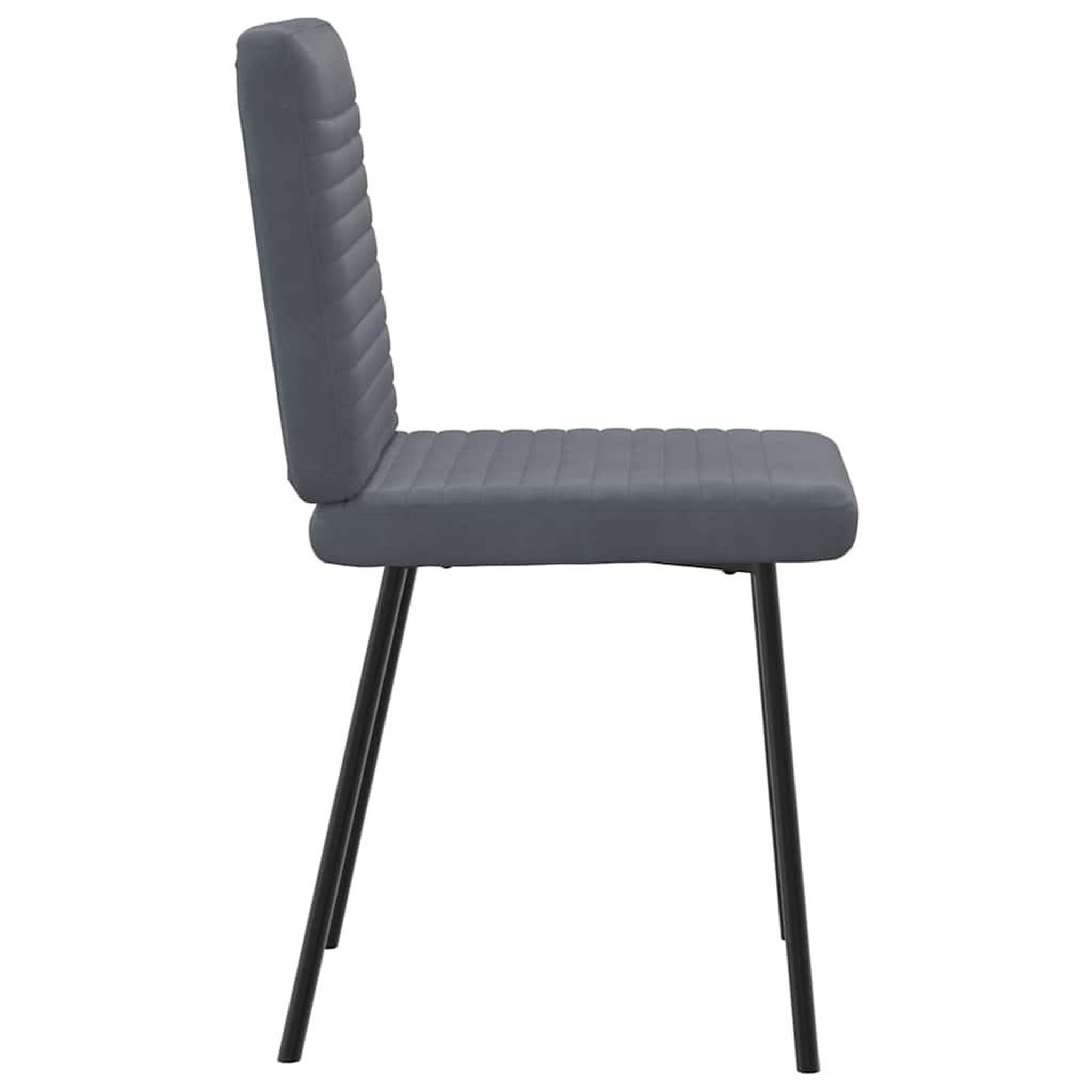 Voir la diapositive 5 : VIDAXL Chaises a manger lot de 6 gris fonce velours