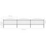 Voir la diapositive 6 : VIDAXL Cloture de jardin a dessus en lance Acier (0,5-0,75)x5,1 m Noir