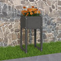 Voir la diapositive 1 : VIDAXL Jardiniere Gris 40x40x81 cm Bois massif de pin
