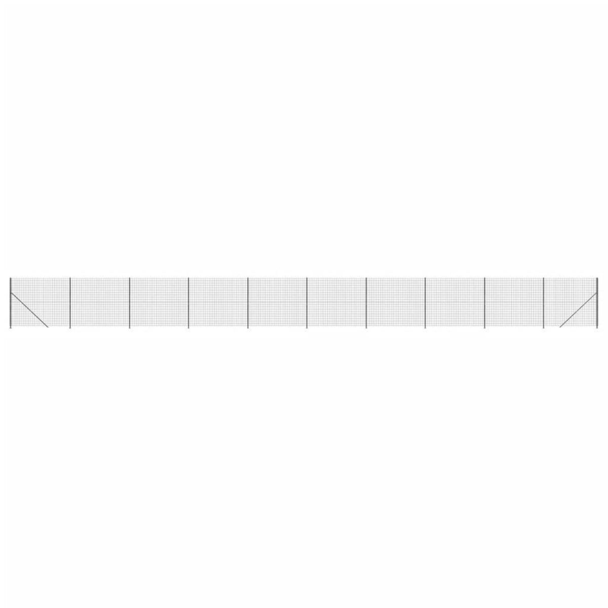 VIDAXL Cloture en treillis metallique avec bride anthracite 1,4x25 m