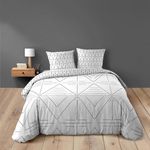 Douceur d'Intérieur Housse de couette 240x220 + 2 taies ETNA 100% coton