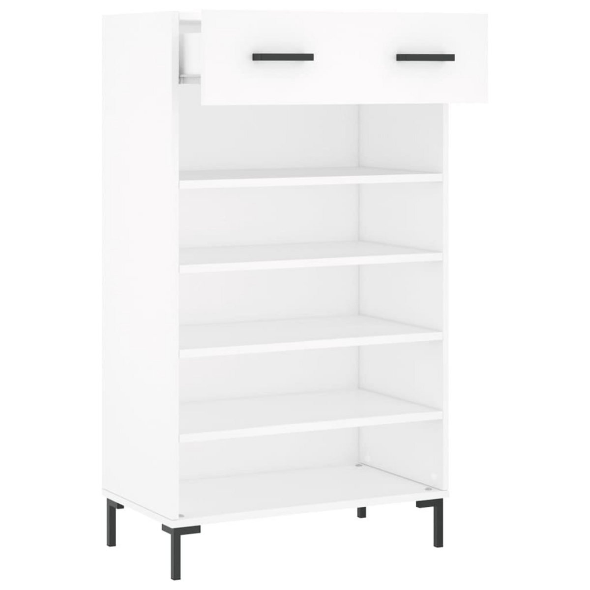 VIDAXL Armoire a chaussures blanc 60x35x105 cm bois d'ingenierie