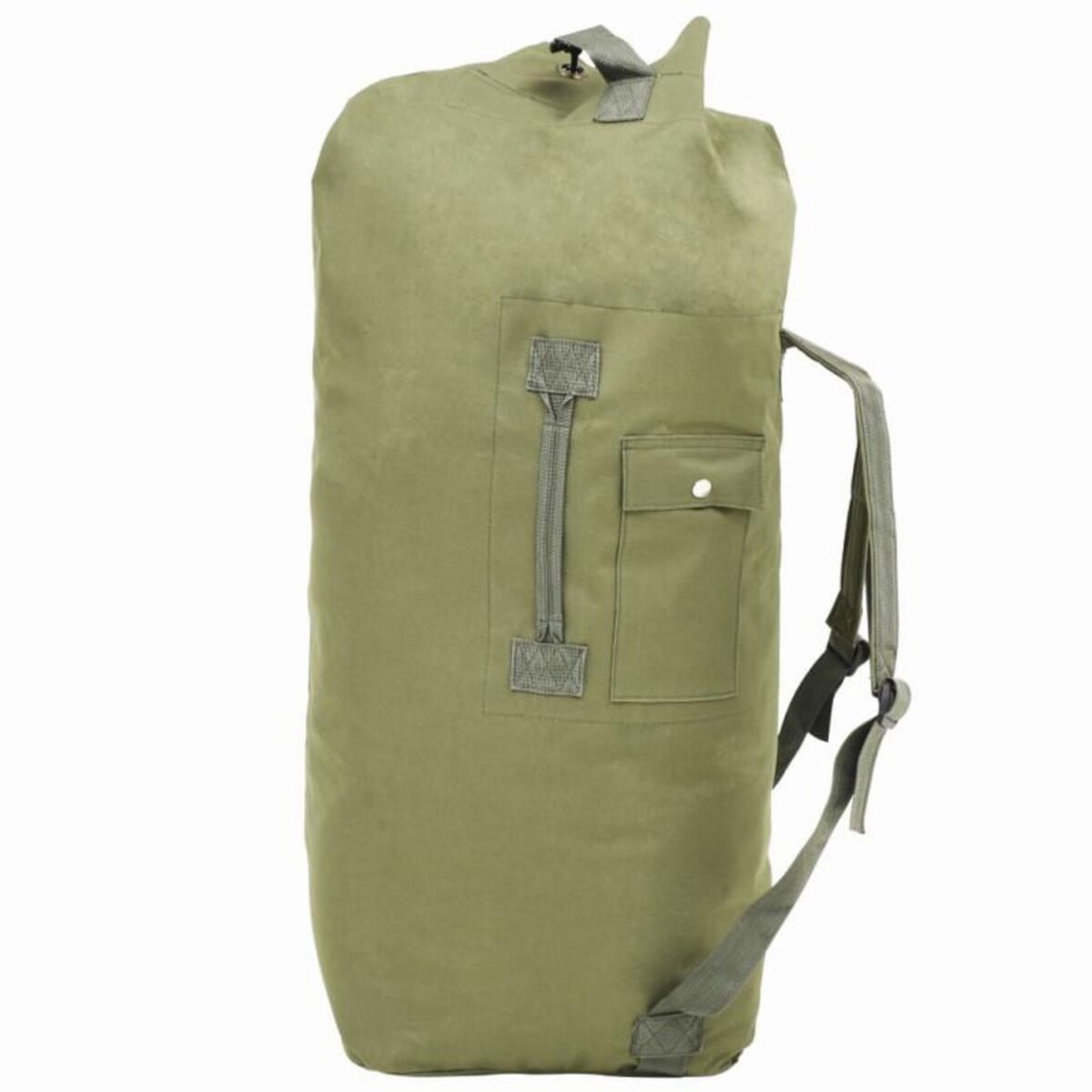 VIDAXL Sac de sport style militaire 85 L Vert olive