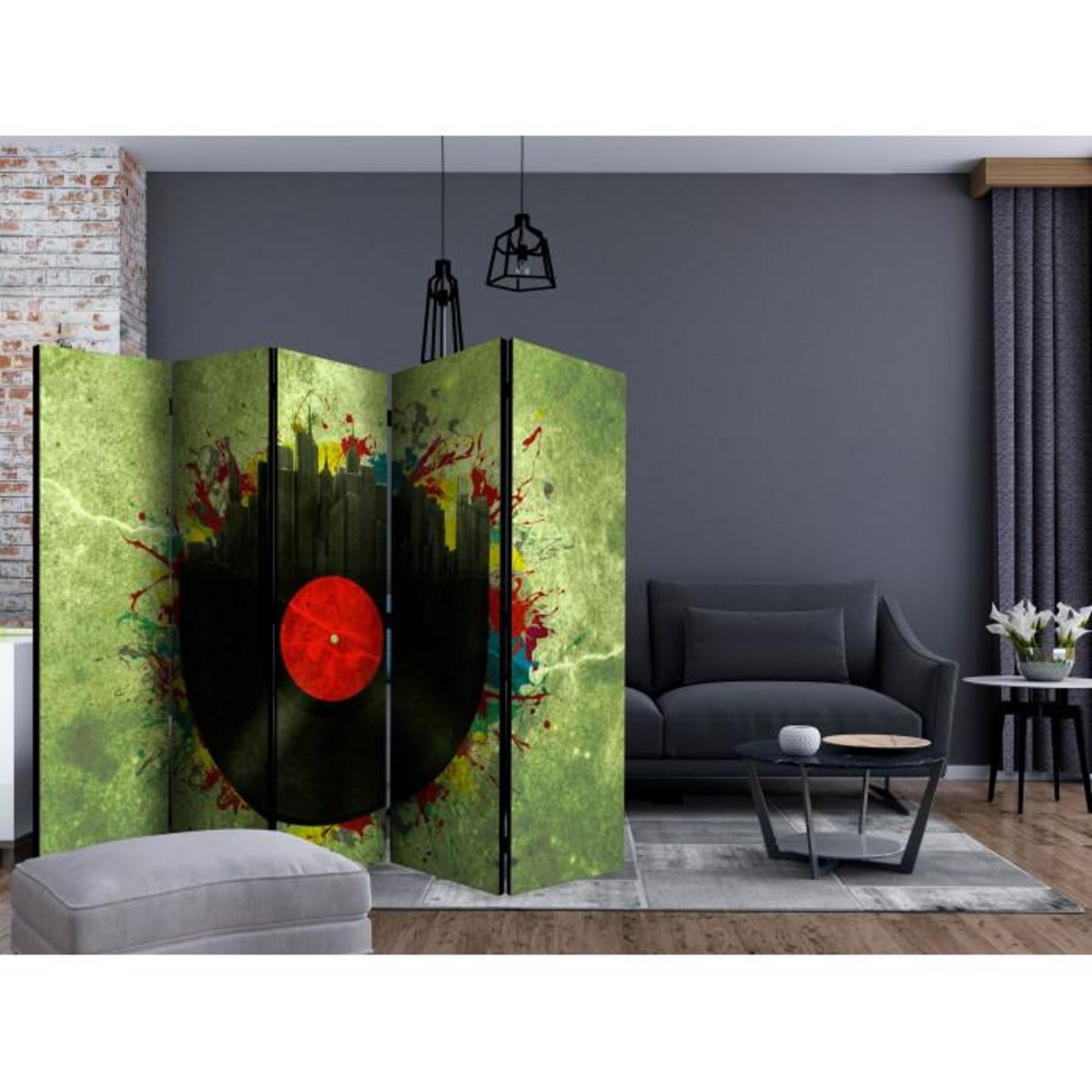 Paris Prix Paravent 5 Volets  Colorful Melodies of the City  172x225cm