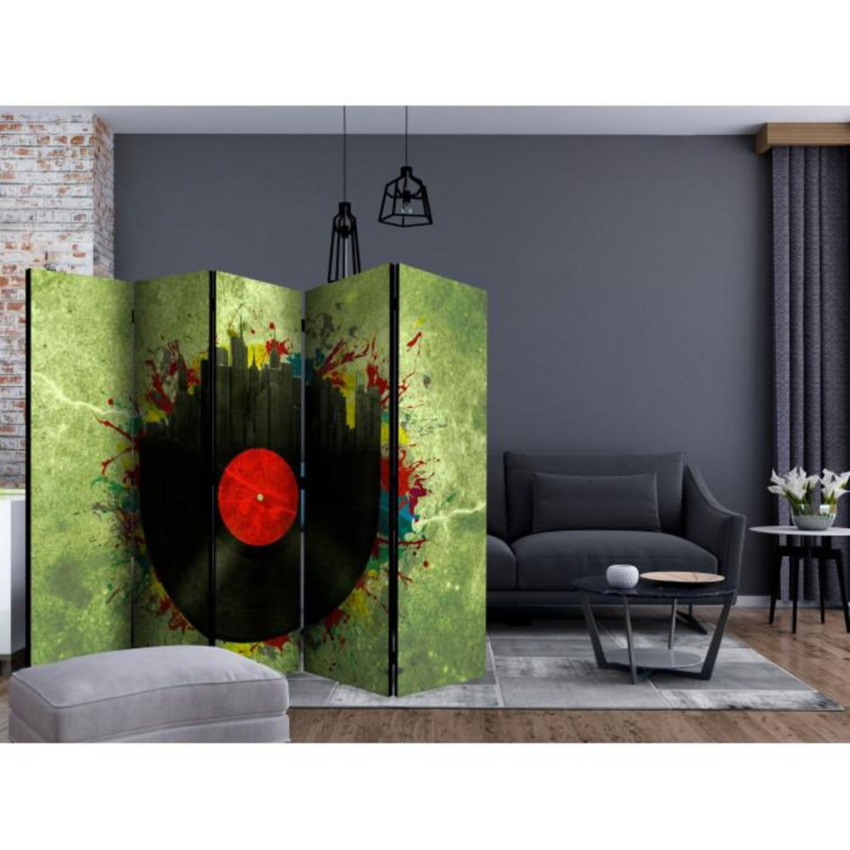 Paris Prix Paravent 5 Volets  Colorful Melodies of the City  172x225cm