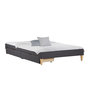 Voir la diapositive 1 : HomeStyle4U Lit capitonné avec matelas 140x200 cm 2 tiroirs