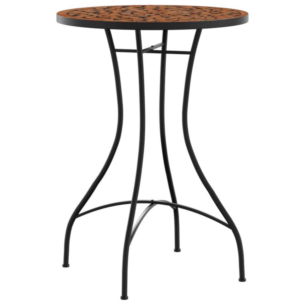 VIDAXL Table de bistro mosaïque terre cuite Ø50x70 cm ceramique