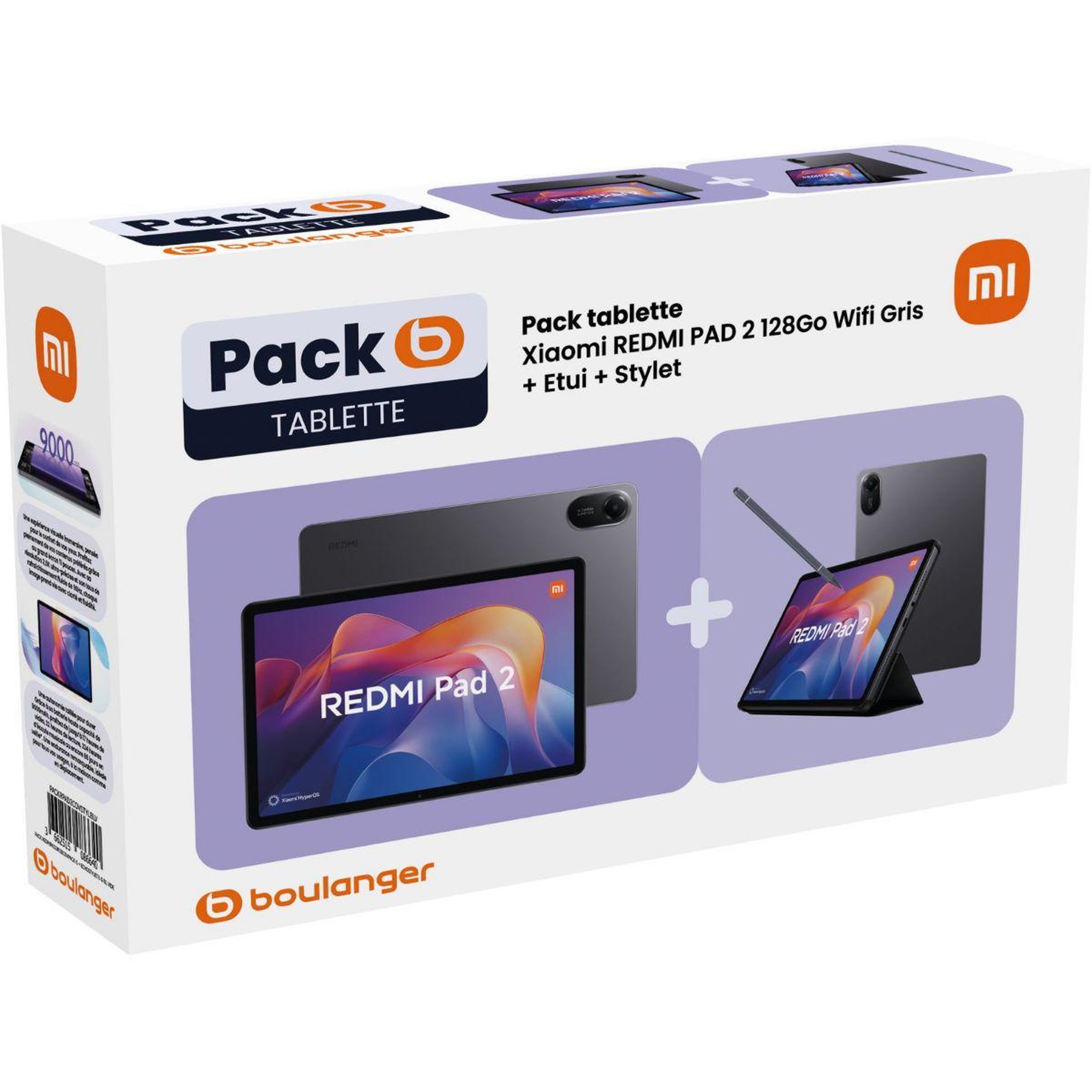 XIAOMI Tablette android pack redmi pad 2 128go + cover + pen