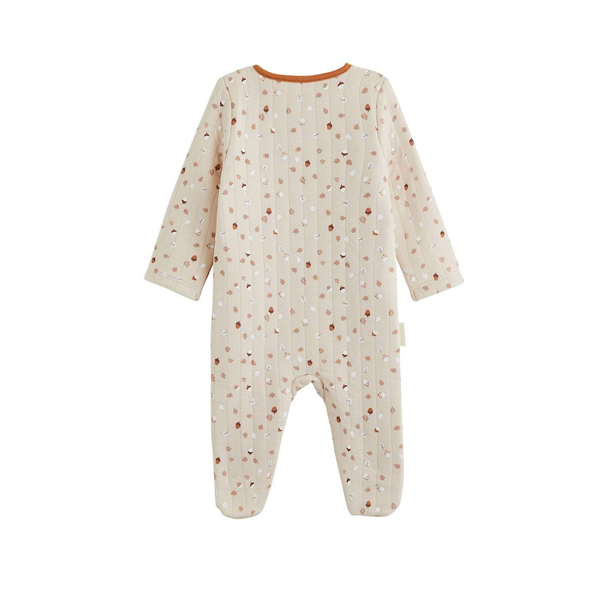Voir la diapositive 2 : PETIT BEGUIN Pyjama bébé matelassé ouverture pont caramel