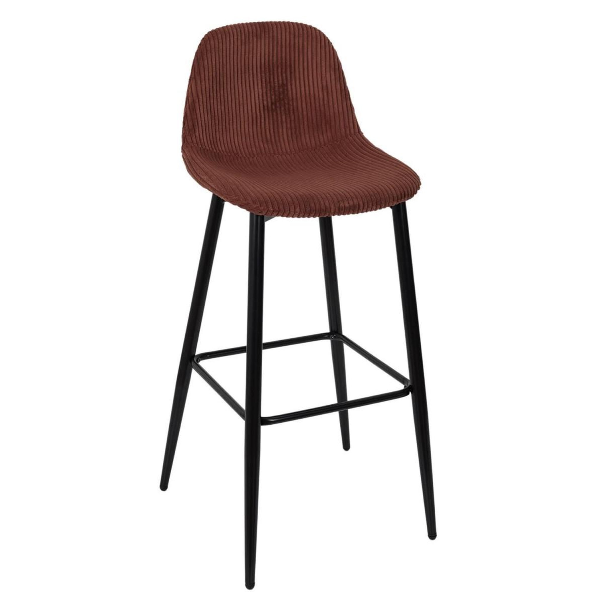 Voir la diapositive 2 : The Home Deco Factory Lot de 2 chaises de bar côtelé  scott  100cm terracotta