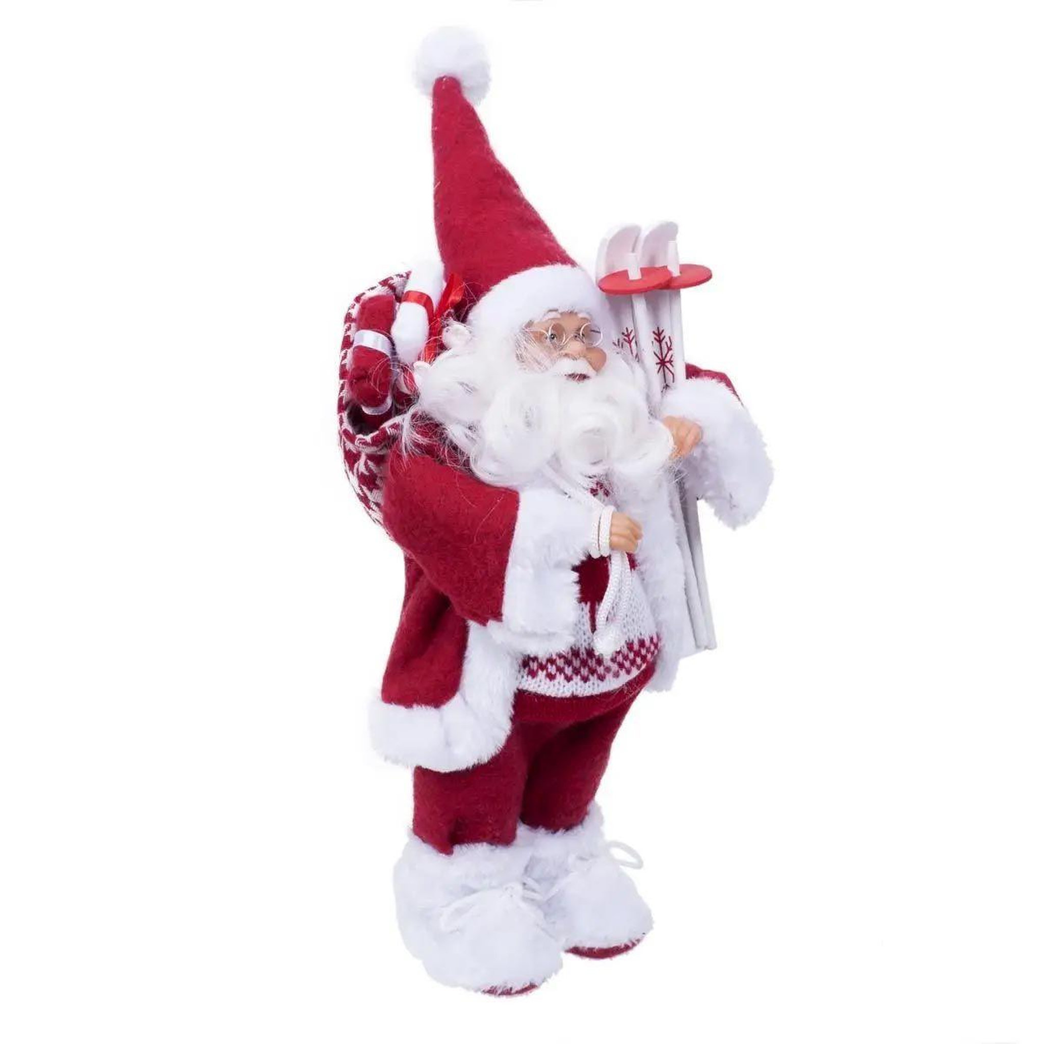 ATMOSPHERA Père noël déco  traditionnel  30cm rouge & blanc