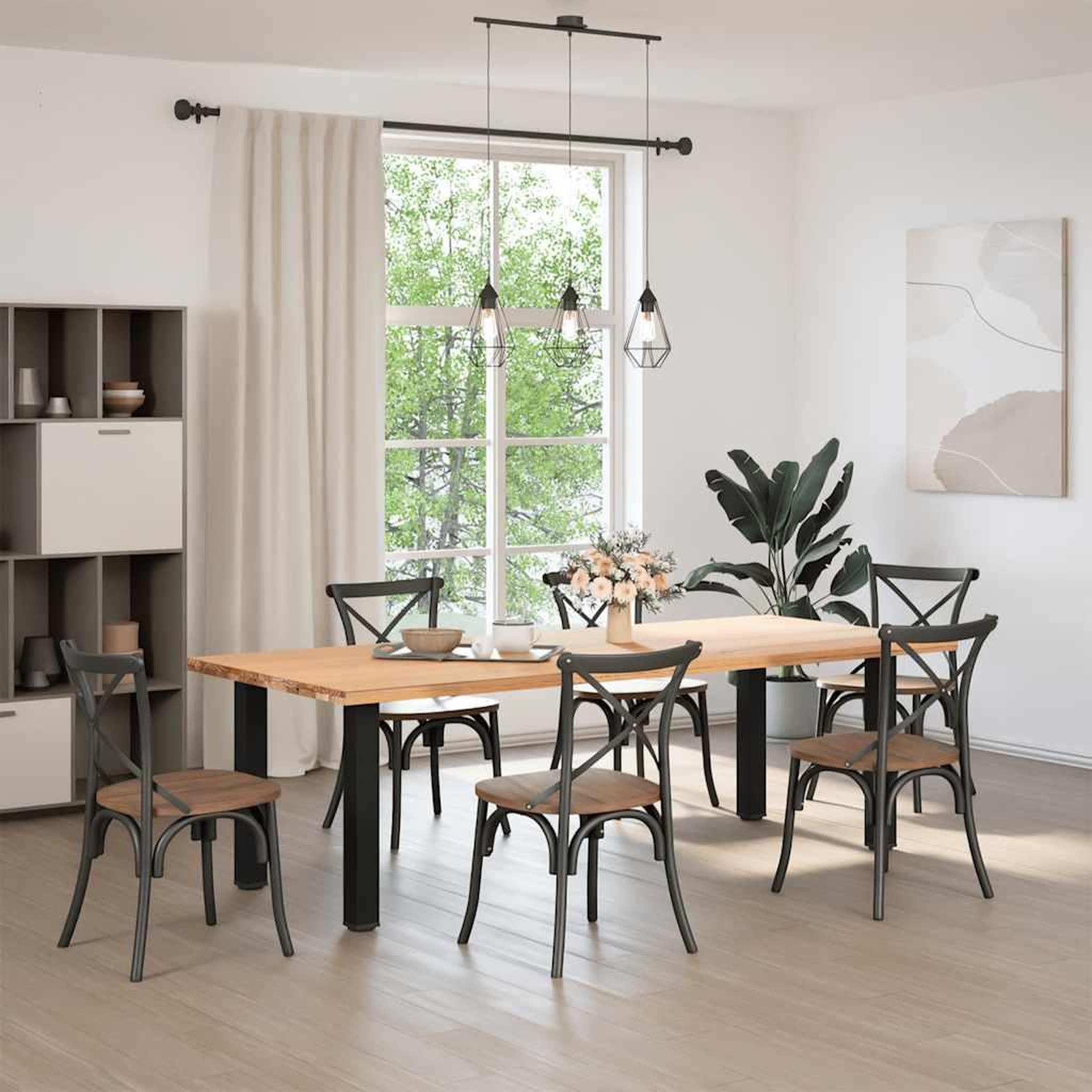 Voir la diapositive 3 : VIDAXL Pieds de table basse 4 pcs noir 72-74 cm acier