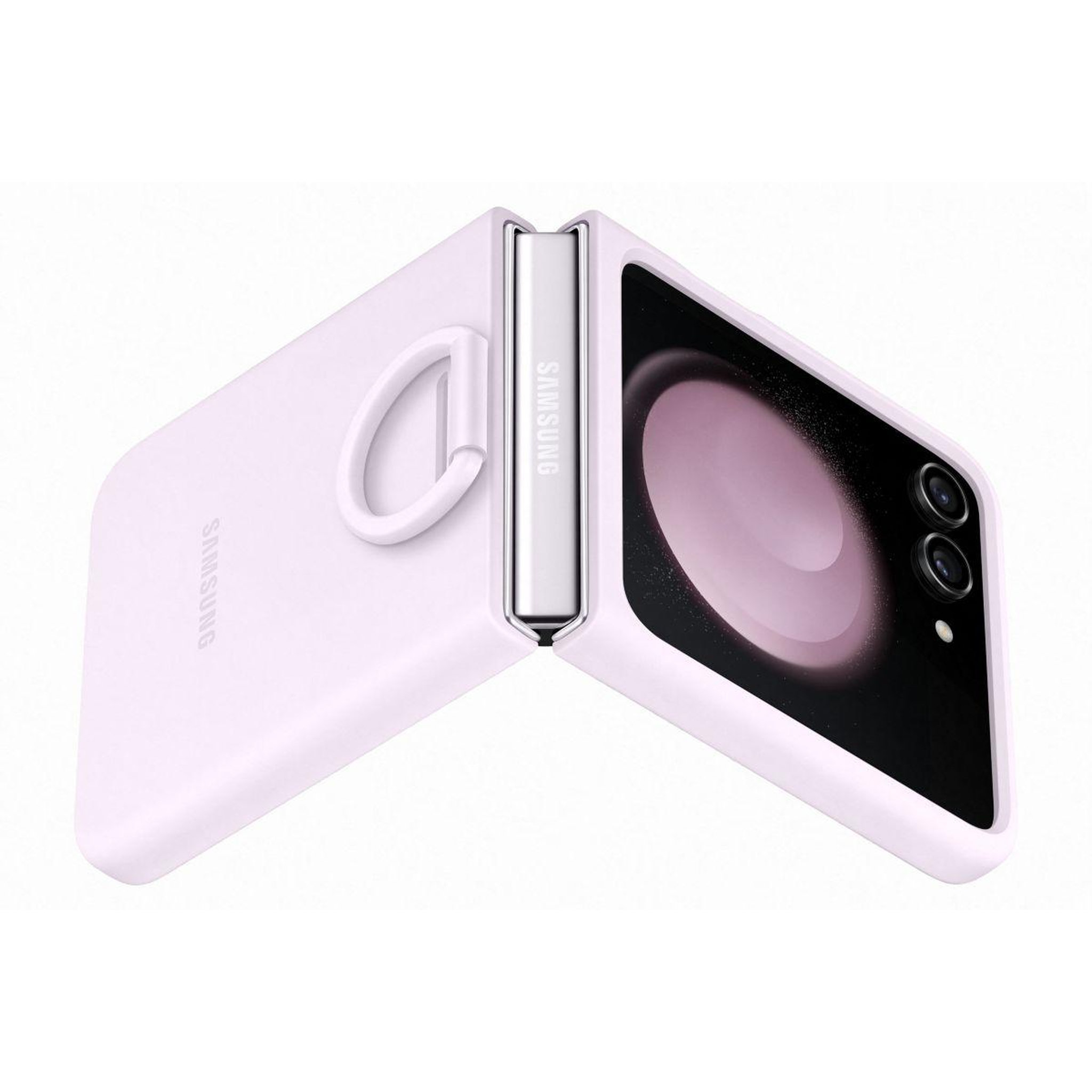 Voir la diapositive 3 : Samsung Coque Z Flip 5 avec anneau sillicone Lavande
