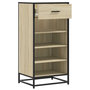 Voir la diapositive 5 : VIDAXL Etagere a chaussures chene sonoma 48x38x97,5 cm bois ingenierie