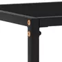 VIDAXL Table console Noir 80x35x75 cm Verre trempe