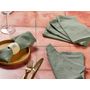 Voir la diapositive 2 : BJORN Serviette de table - 6 pièces - Lin et coton vert de gris