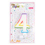 Voir la diapositive 3 : Paris Prix Bougie d'Anniversaire  Chiffre 4  10cm Multicolore