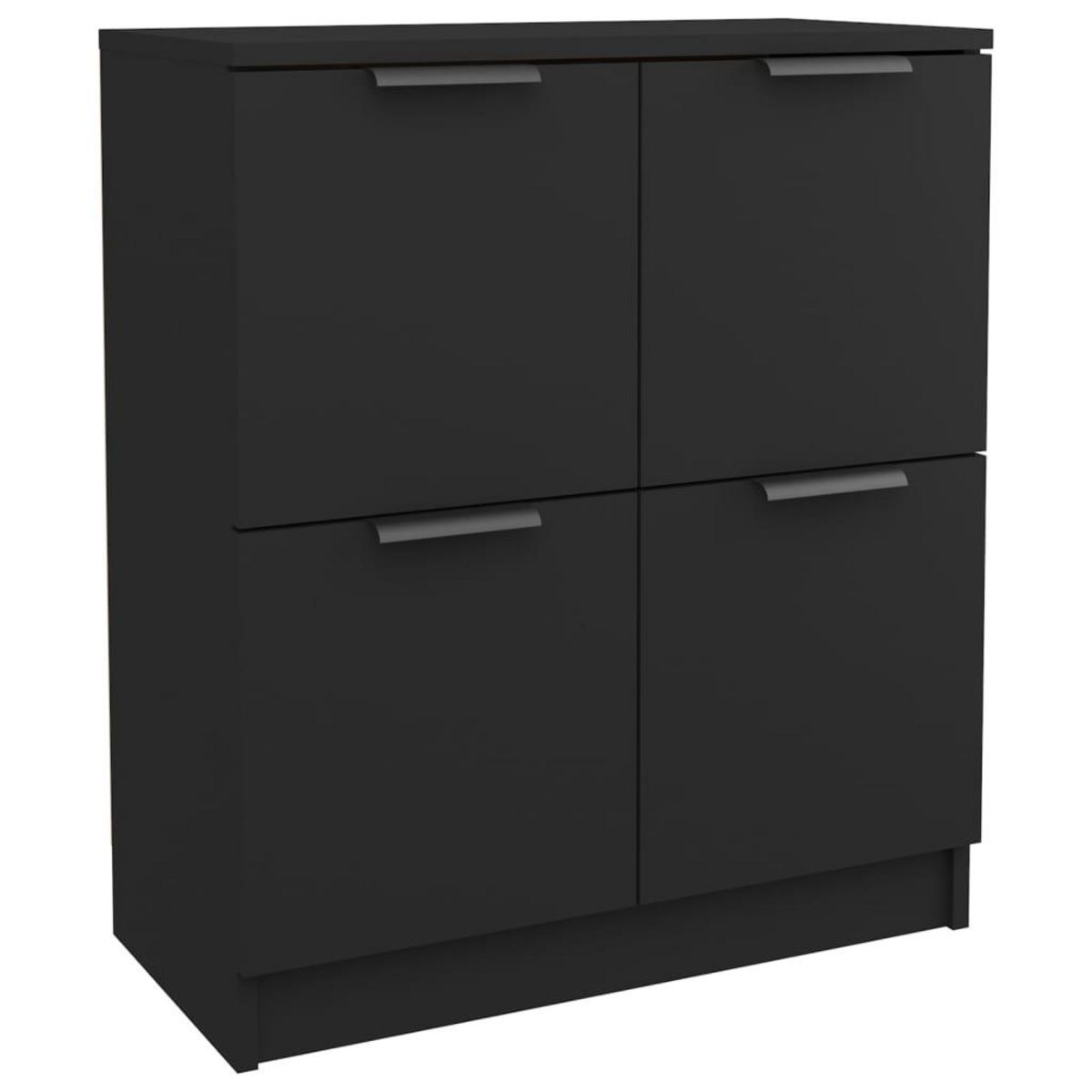 VIDAXL Buffets 2 pcs Noir 60x30x70 cm Bois d'ingenierie
