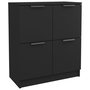 Voir la diapositive 3 : VIDAXL Buffets 2 pcs Noir 60x30x70 cm Bois d'ingenierie
