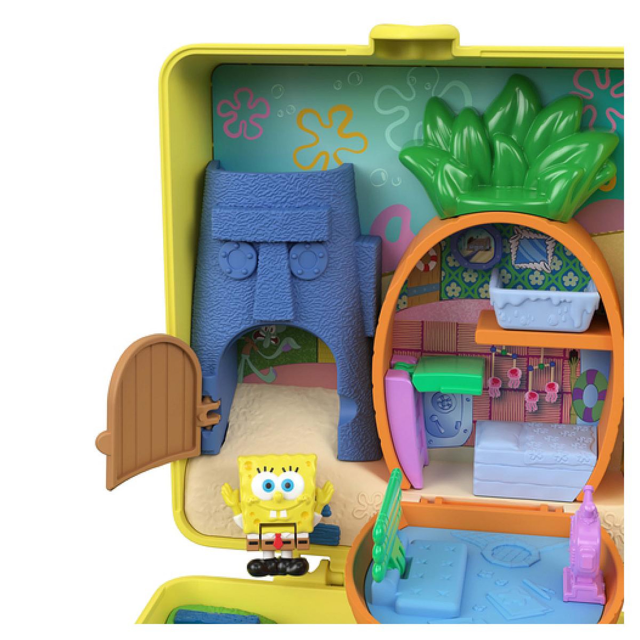 Voir la diapositive 2 : MATTEL Polly Pocket-Coffret Bob l Eponge avec poupee Patrick, 7 accessoires