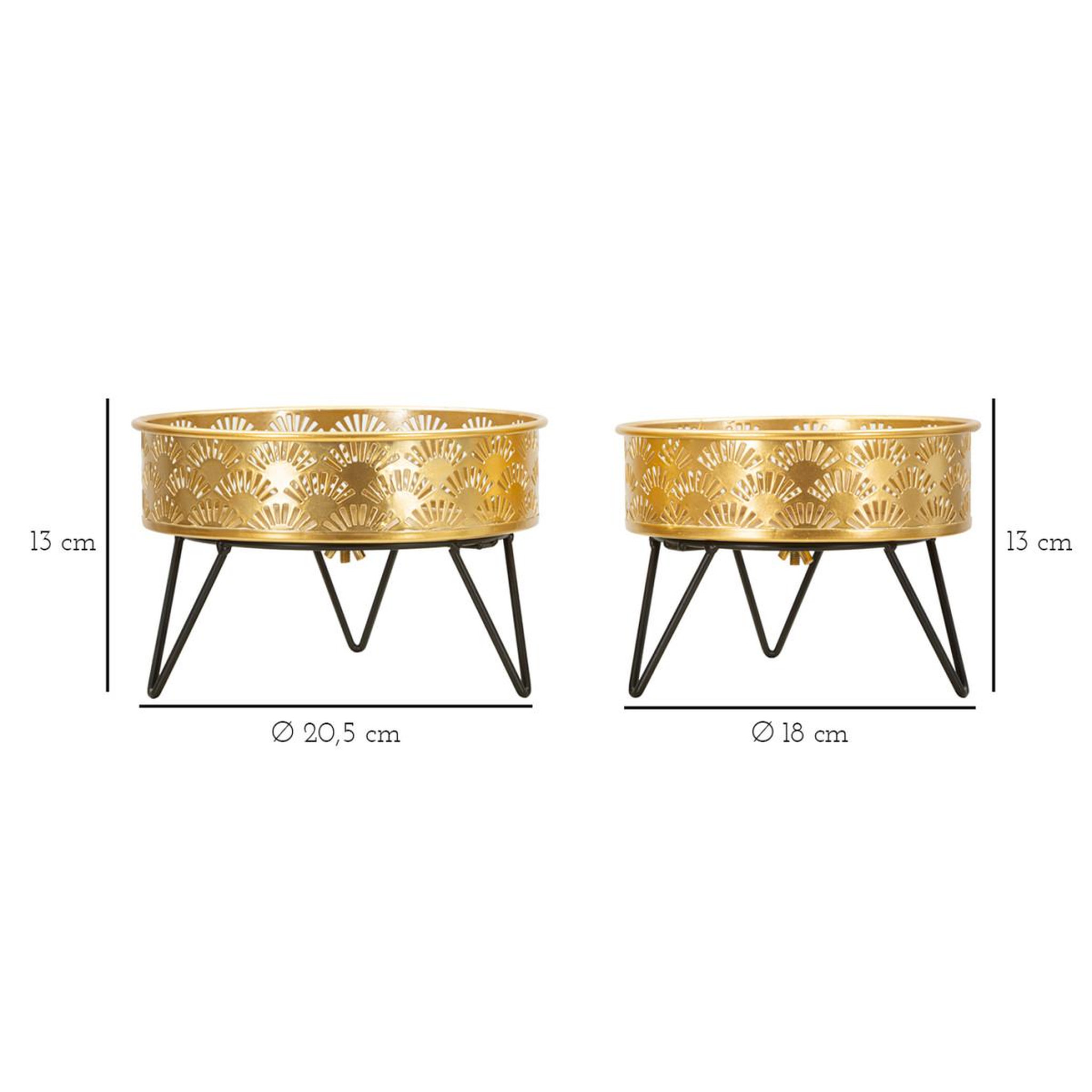 Voir la diapositive 6 : Paris Prix Lot de 2 cache-pots design  zanny  20cm or