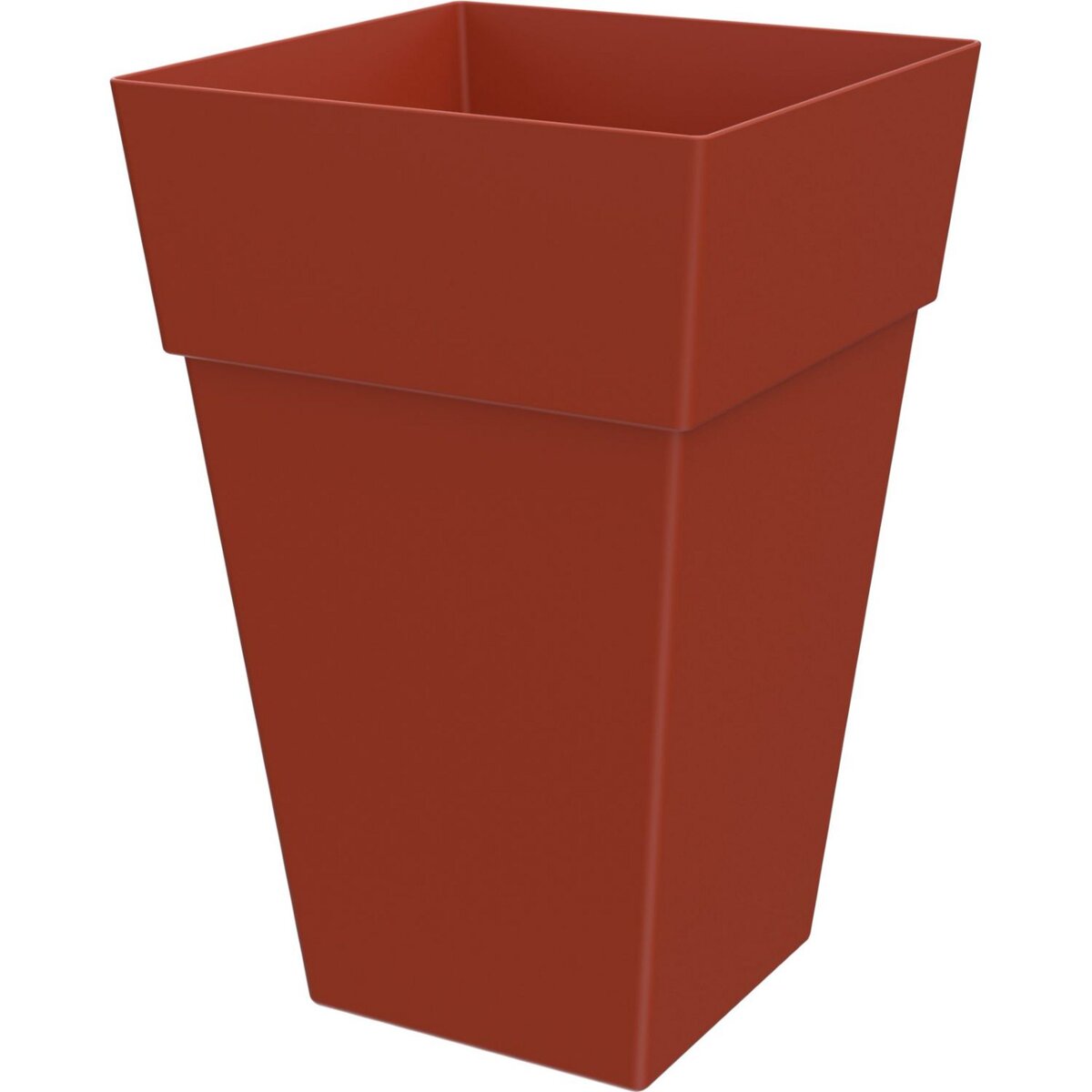 GARDENSTAR Pot en plastique carré - H64cm 40x40cm - Rouge marsala