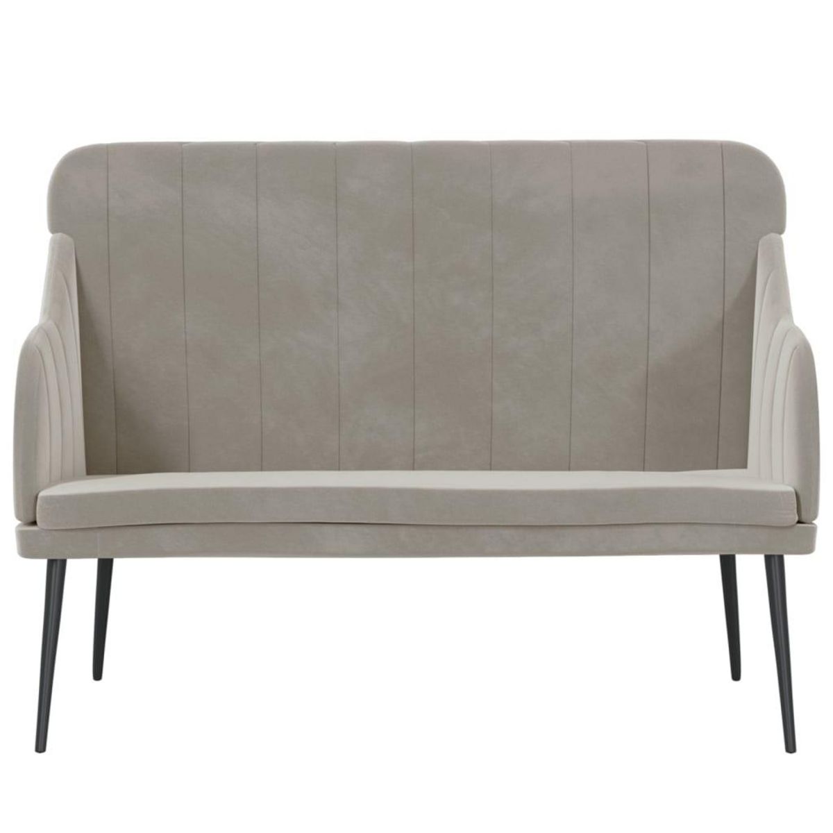 VIDAXL Banc Gris clair 110x76x80 cm Velours