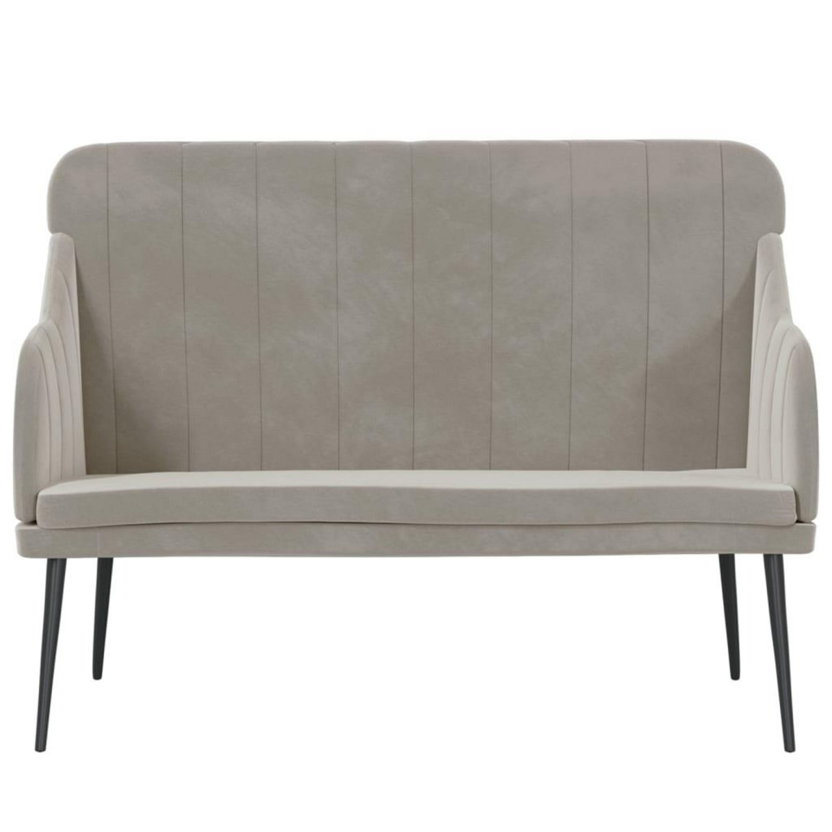 VIDAXL Banc Gris clair 110x76x80 cm Velours