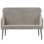 Voir la diapositive 3 : VIDAXL Banc Gris clair 110x76x80 cm Velours