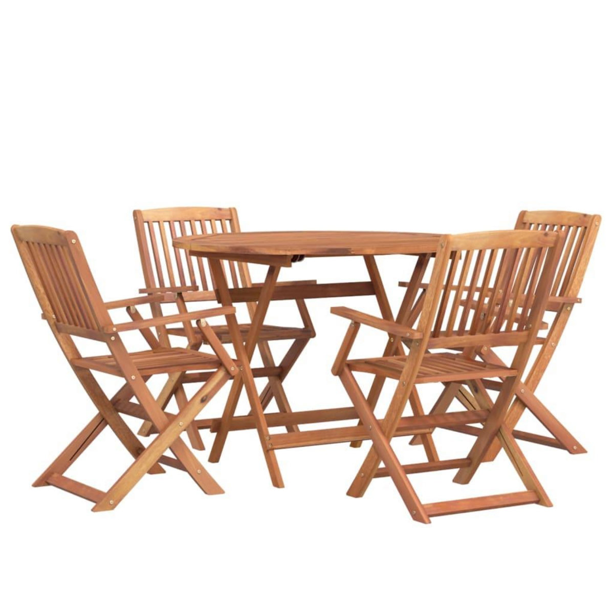 VIDAXL Ensemble a manger de jardin 5 pcs Bois d'acacia solide