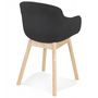 Voir la diapositive 4 : Paris Prix Chaise Design en Tissu  Angie  80cm Noir