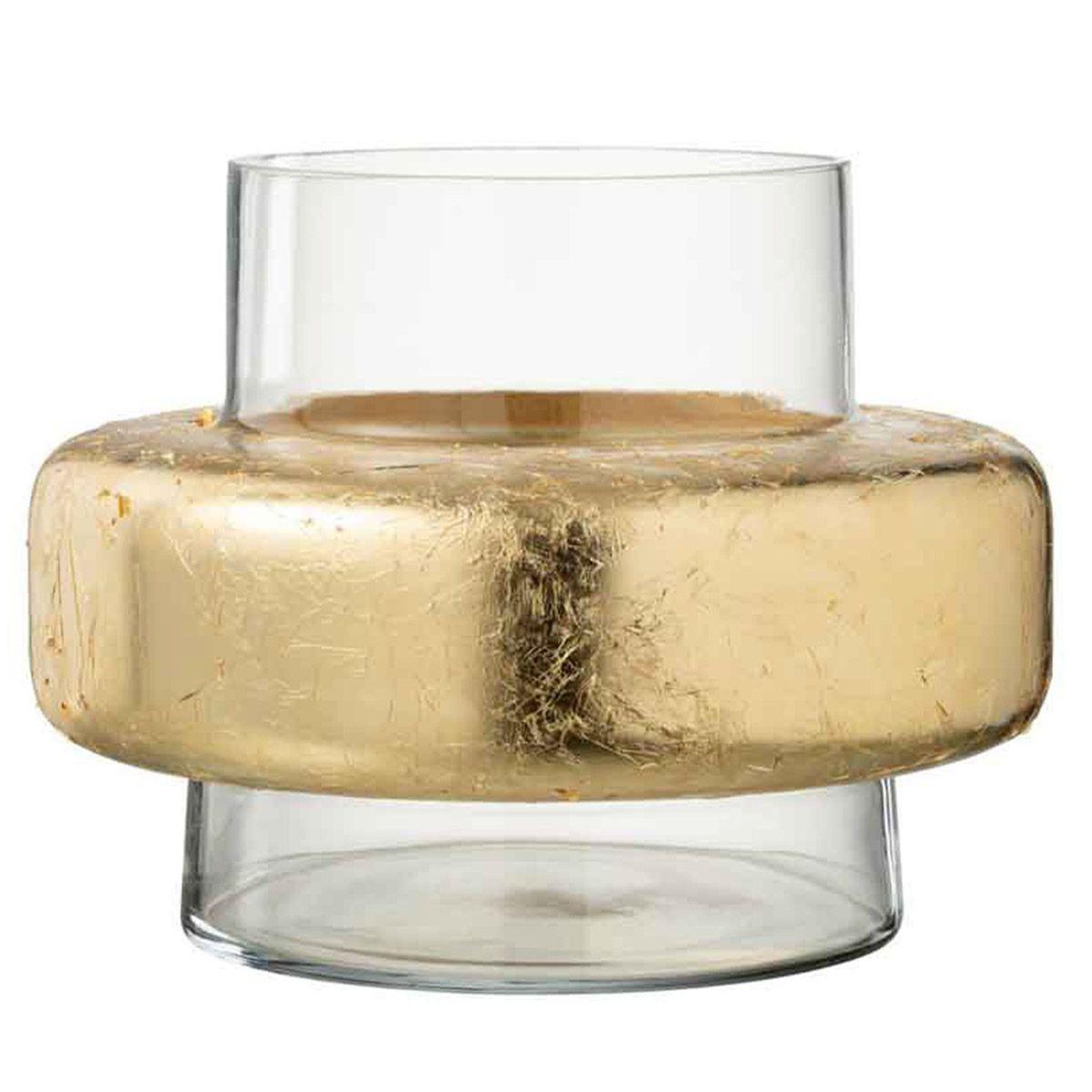 J-LINE Vase design  bague  33cm or & transparent