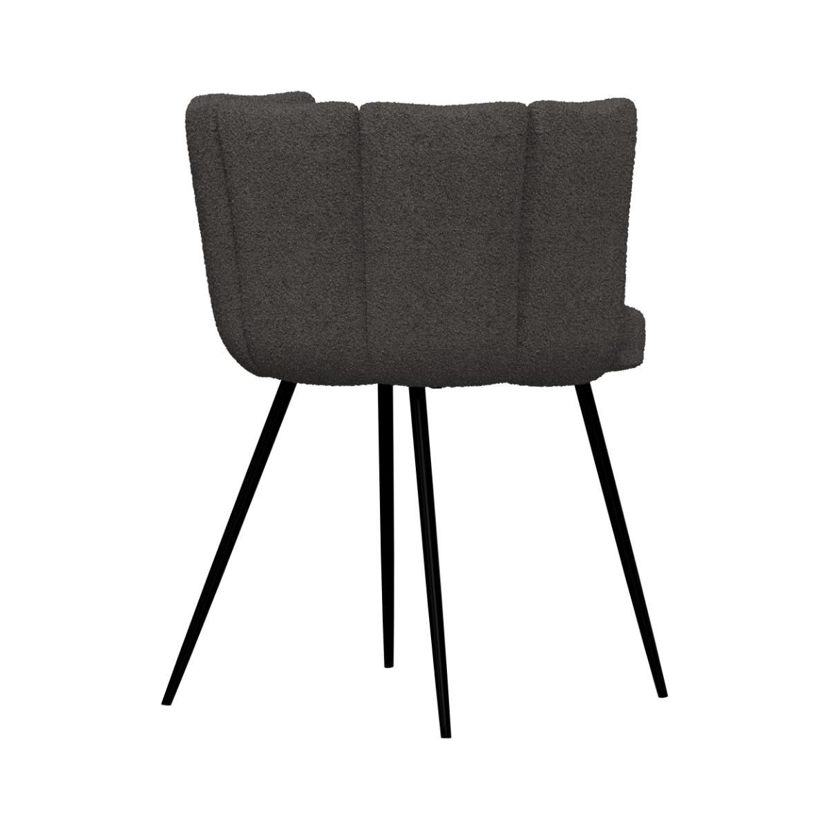 Rendez vous déco Lot de 2 chaises en tissu bouclé beige et pieds en métal - Cosette